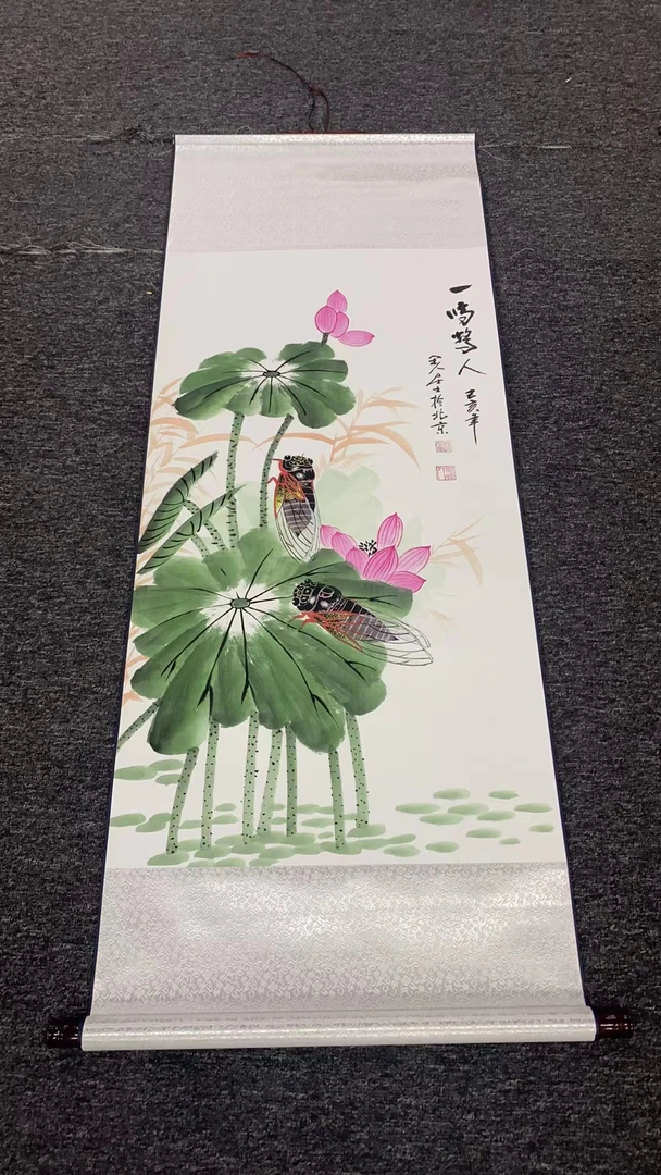 三尺 《一鸣惊人》尺寸1.4米X0.45米国风花鸟装饰画