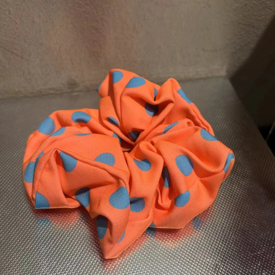 韩国撞色波点发圈T712