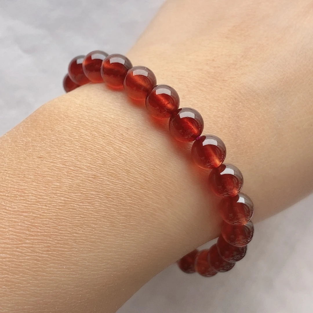 石榴石（芬达石）未镶嵌手链8.0精品