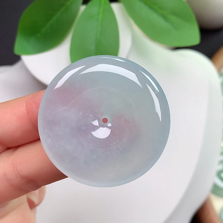 翡翠未镶嵌颈饰平安扣 38x5.8mm