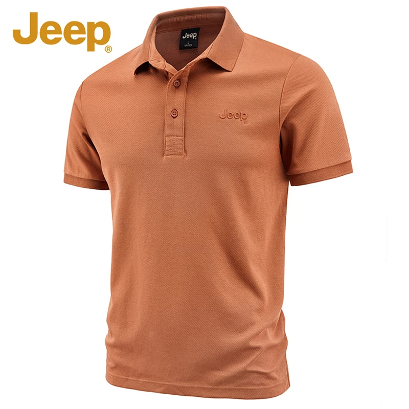 Jeep吉普官方正品短袖POLO衫男夏季新款纯色百搭上衣休闲时尚T恤