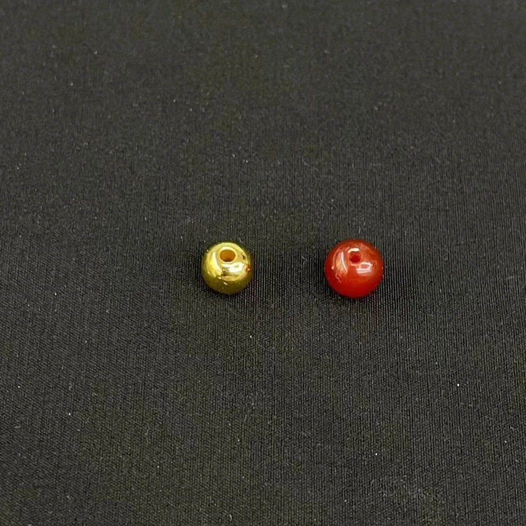 足金黄金金珠玉髓圆珠自由搭配（拍五赠二）DZ80518