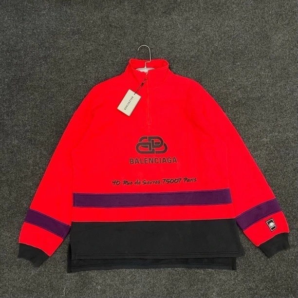 99新 Balenciaga/巴黎世家 双B锁扣logo拉链卫衣/尺码XS