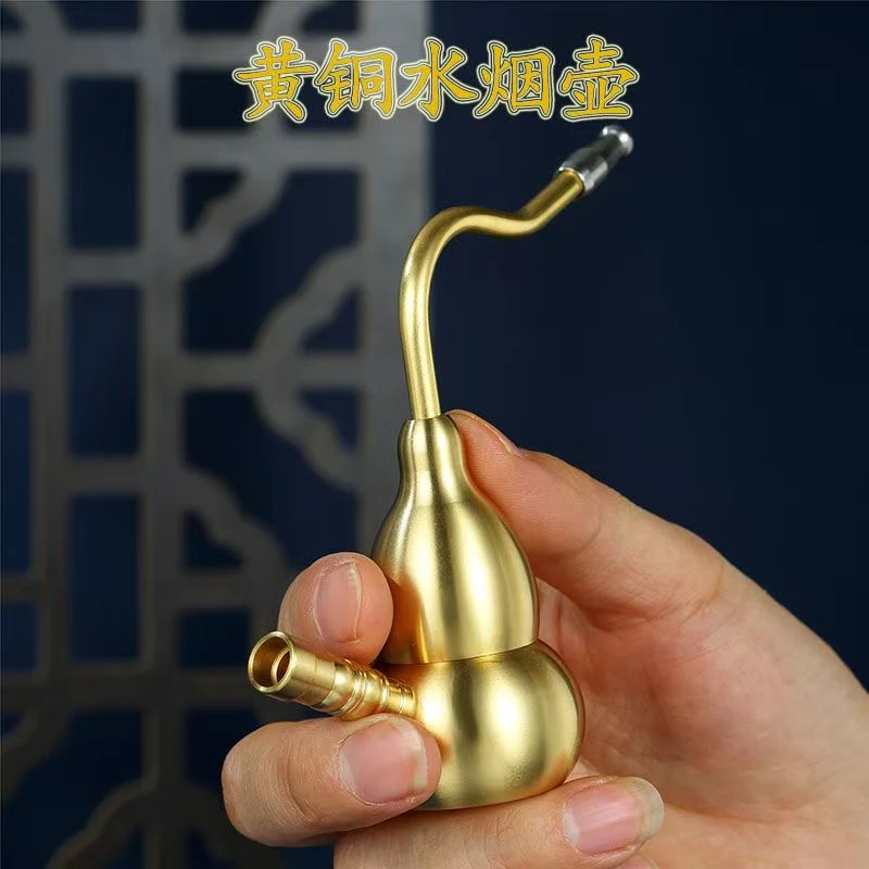 纯黄铜光面水葫芦家居装饰品手工摆件工艺品创意把玩老物件复古