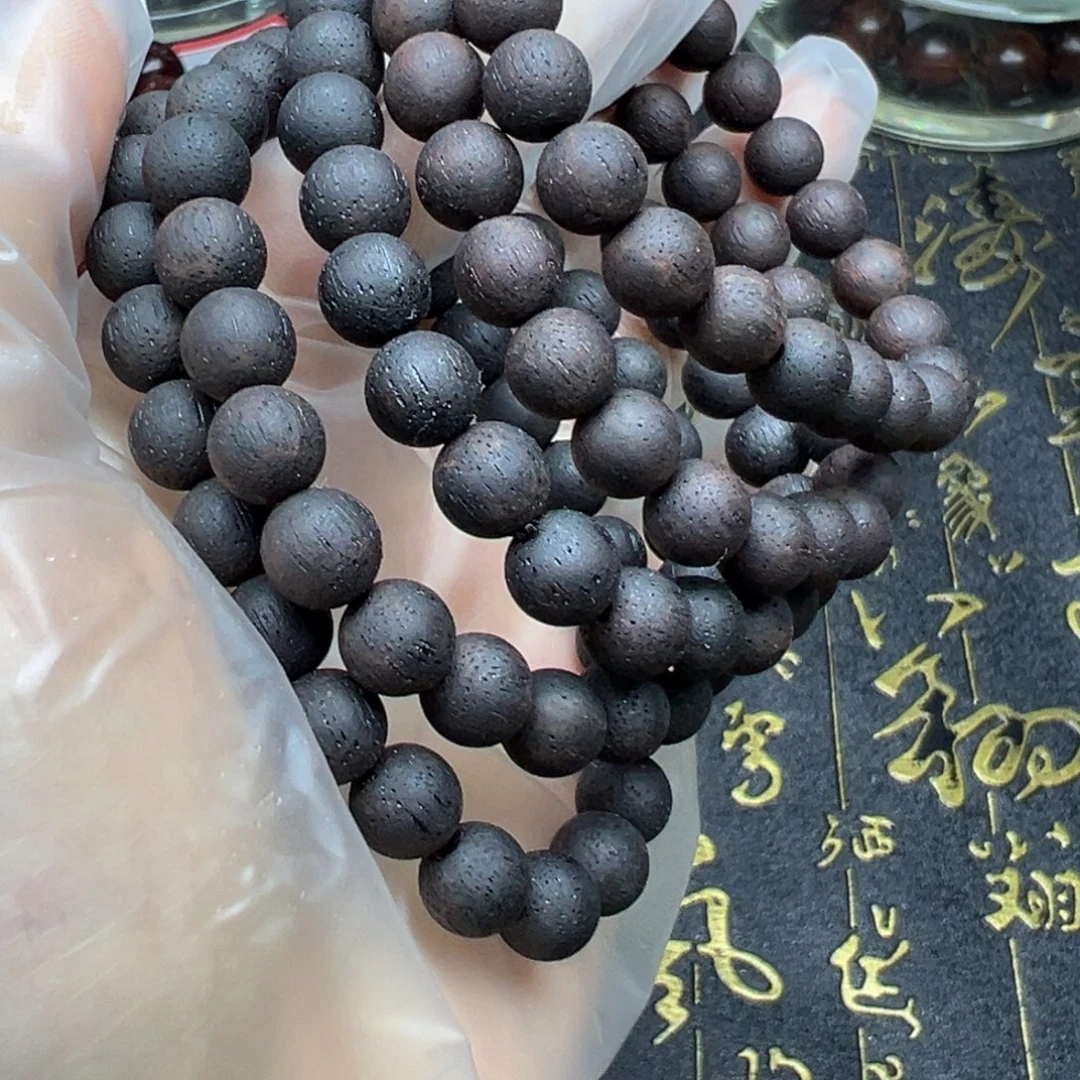 手串/手链降真香缅甸小叶降真香08紫黑油23颗
