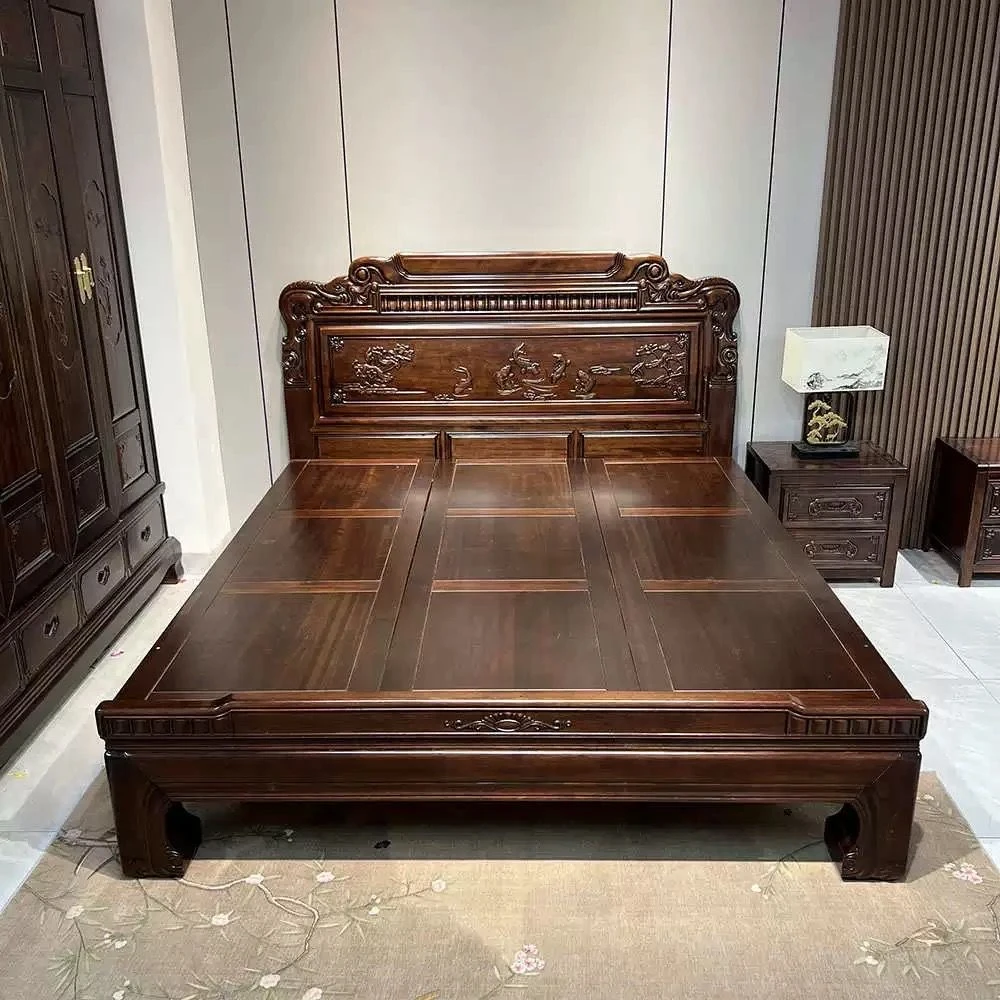 （活动链接）古典中式全实木床1.8米主卧双人床全卯榫结构壇木