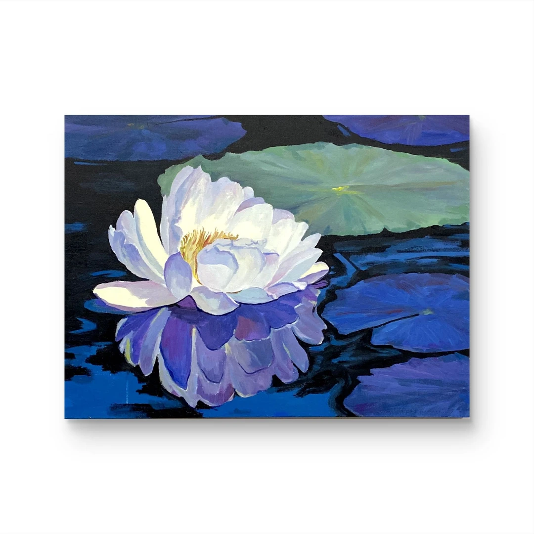 【睡莲】手绘挂画“60*80” No.788  客厅手绘装饰画