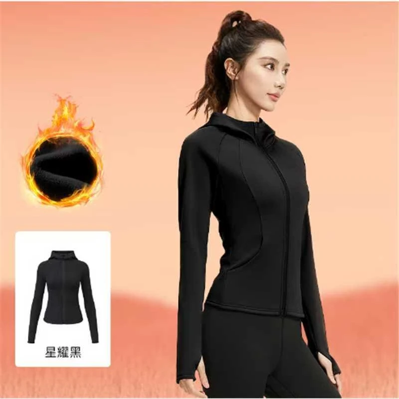 【南油玲姐】黑色加绒修身款拉链外套84905