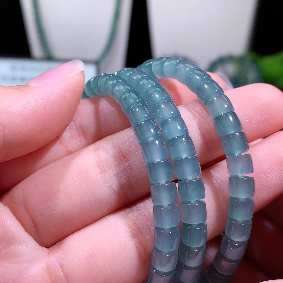 翡翠未镶嵌手链天然a货翡翠手串5.8