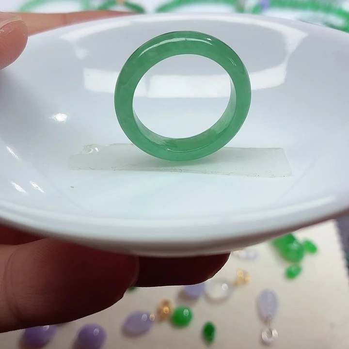 翡翠未镶嵌手链天然缅甸翡翠A货圈口20