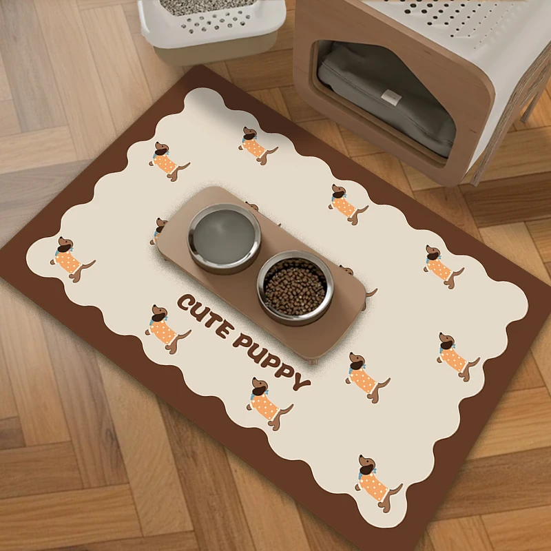 【两只羊】宠物吃饭餐垫猫碗家用养猫养狗专用防滑吸水垫狗笼喂食垫