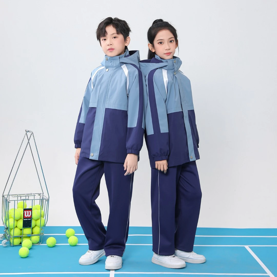 江西赣州市校服冬季加绒2025新款中小学生班服统一校服冲锋衣套装