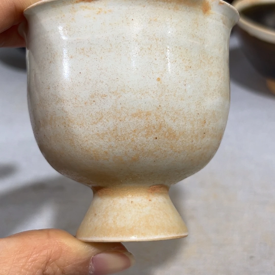 释***普摆件陶湖田窑花口杯盏