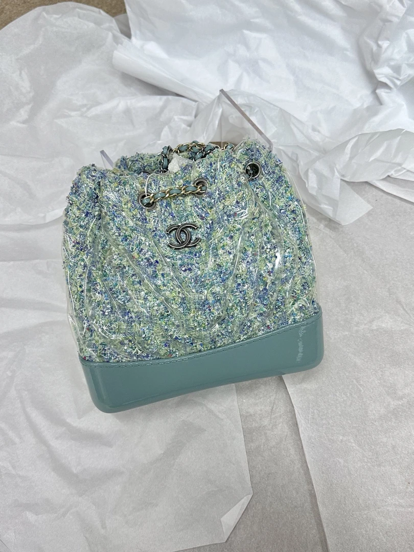 95新 Chanel/香奈儿 chanel流浪双肩包气泡绿