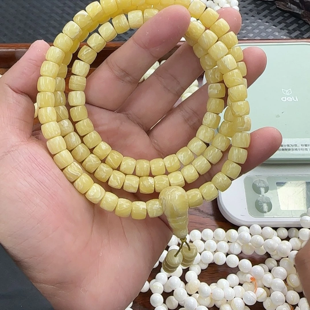 白玉菩提手串8直切108牛