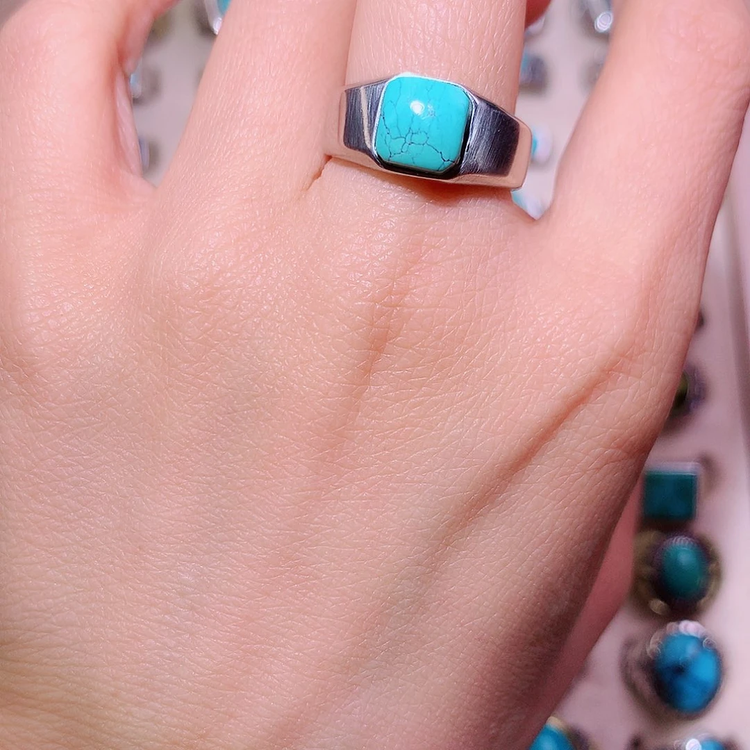 绿松石银S925镶嵌颈饰