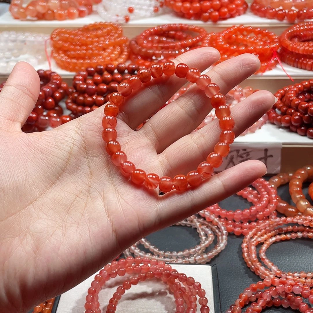 南红玛瑙未镶嵌手链