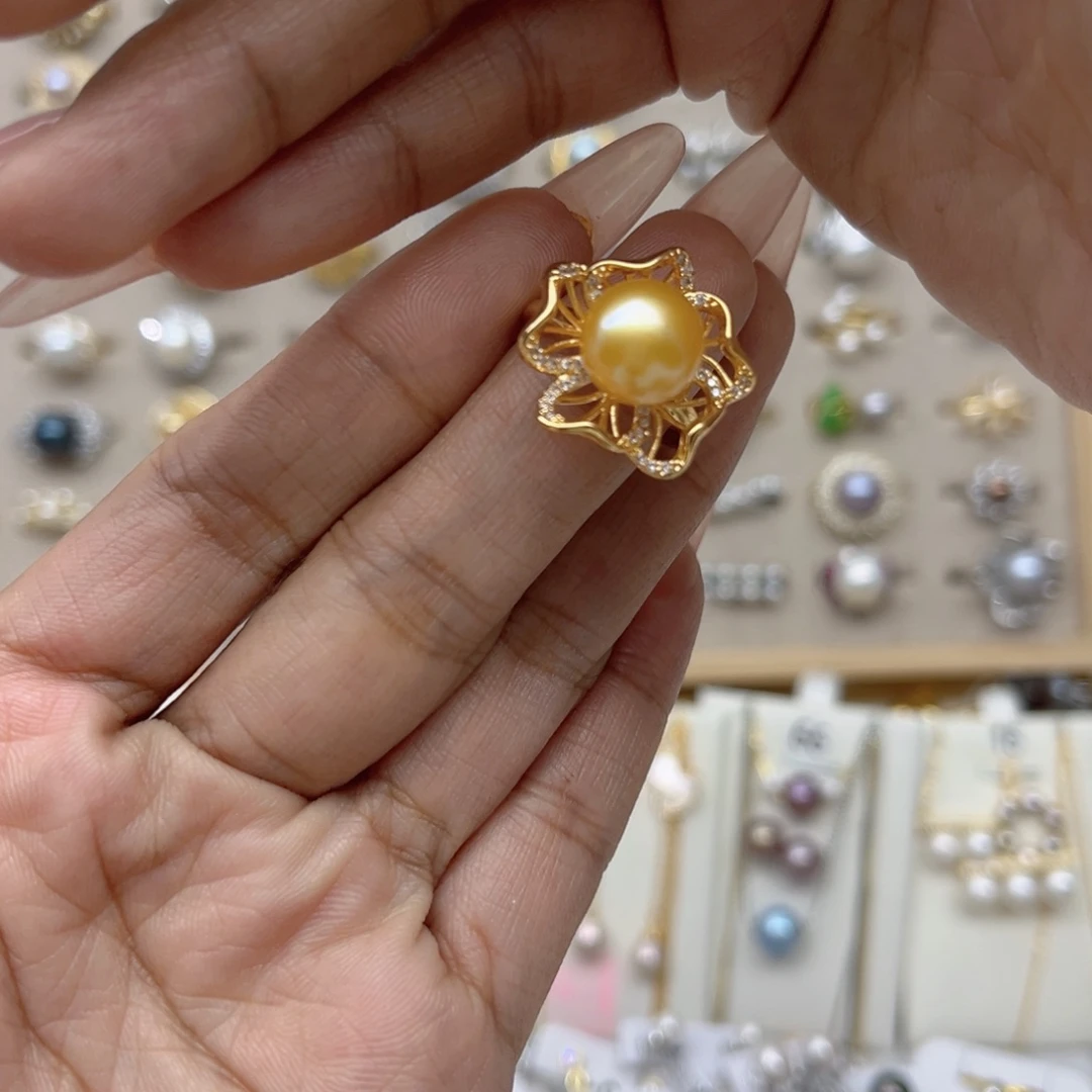 锦***祥淡水珍珠合金戒指