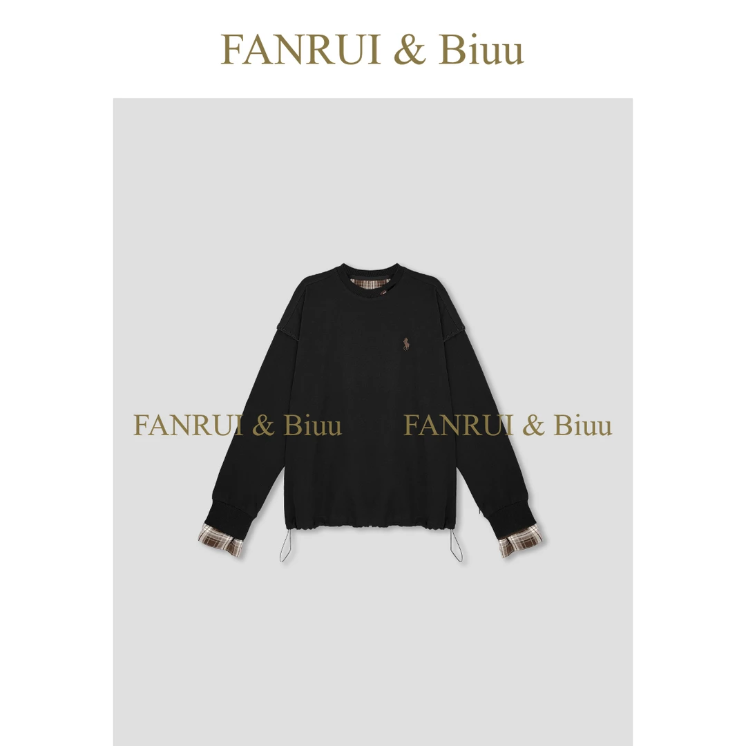 FANRUI/泛芮「」时髦气质系带减龄洋气设计感卫衣女B18378