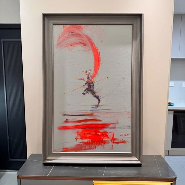 林海艺术原创油画美猴王现代简约客厅卧室书房卧室通道玄关画