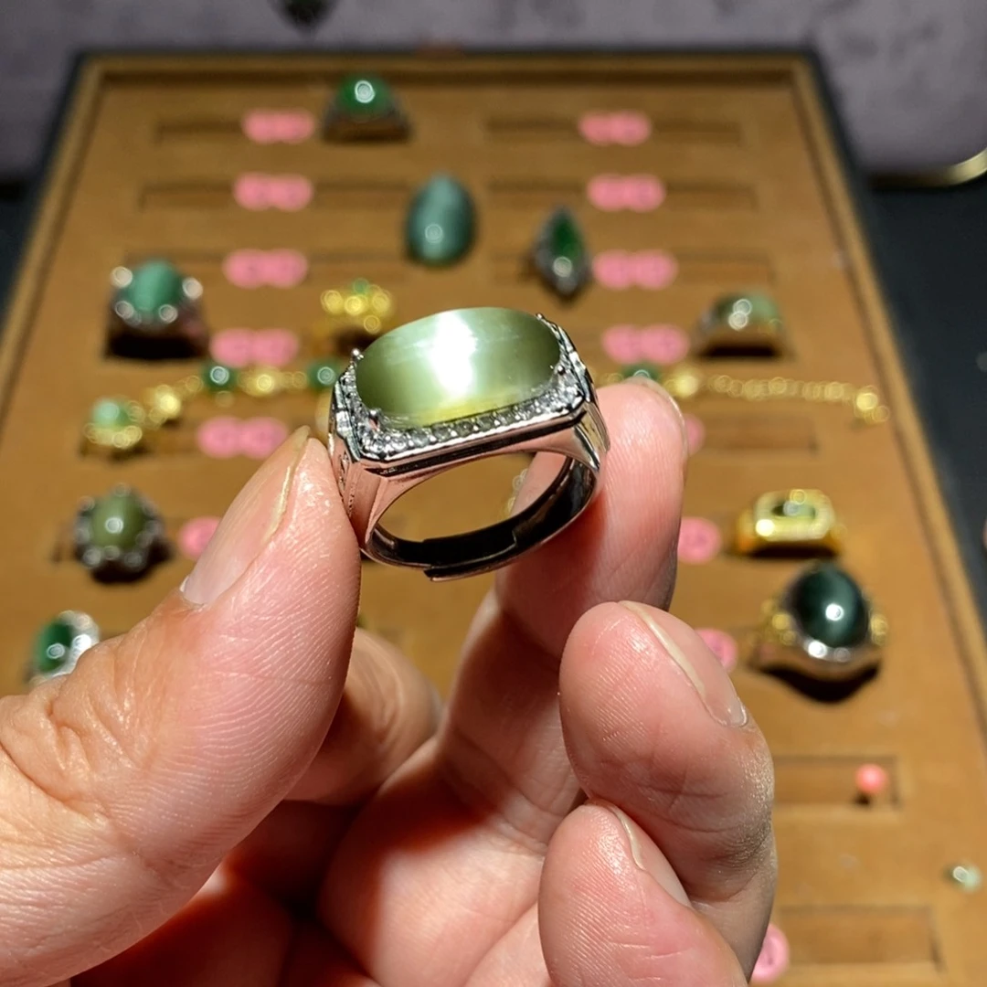和田玉（碧玉）戒指未镶嵌?***