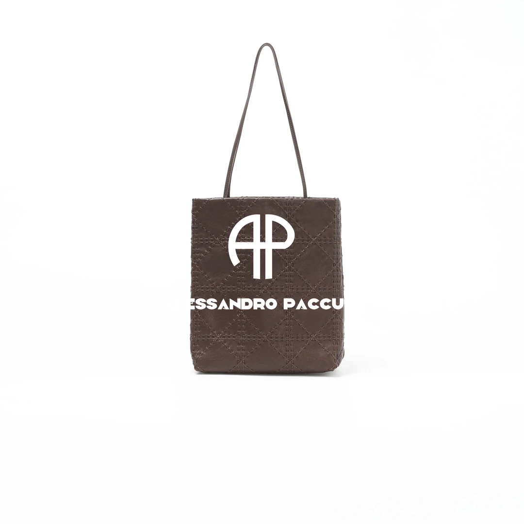 AP洛哥53085BT羊皮手工穿编纯色时尚百搭简约托特包手提包