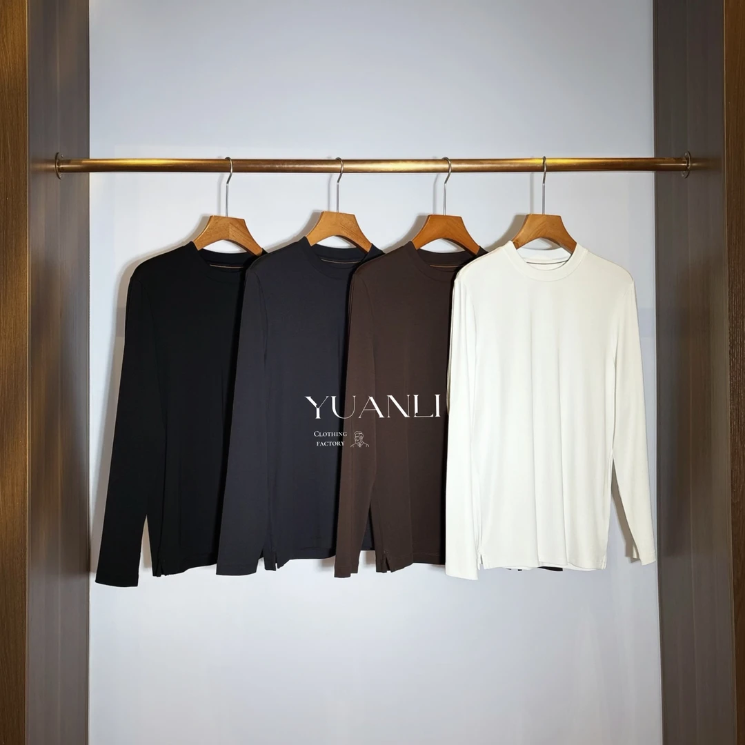 【7701-TT】高奢男装 2025年秋冬新款 男士舒适老钱风圆领T恤