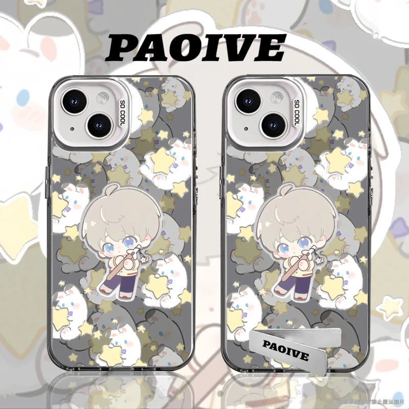 Q版沈星回适用于创意小众苹果15华为一加po小米手机防摔壳Paoive