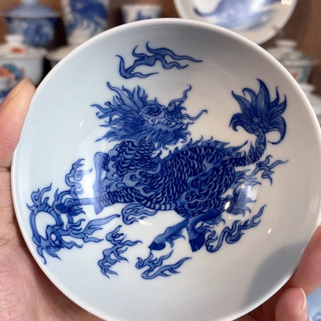 泥藝瓷梦麒麟普洱杯