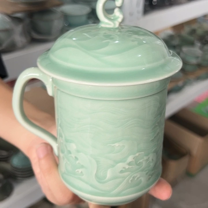 龙泉云间青瓷小米茶器