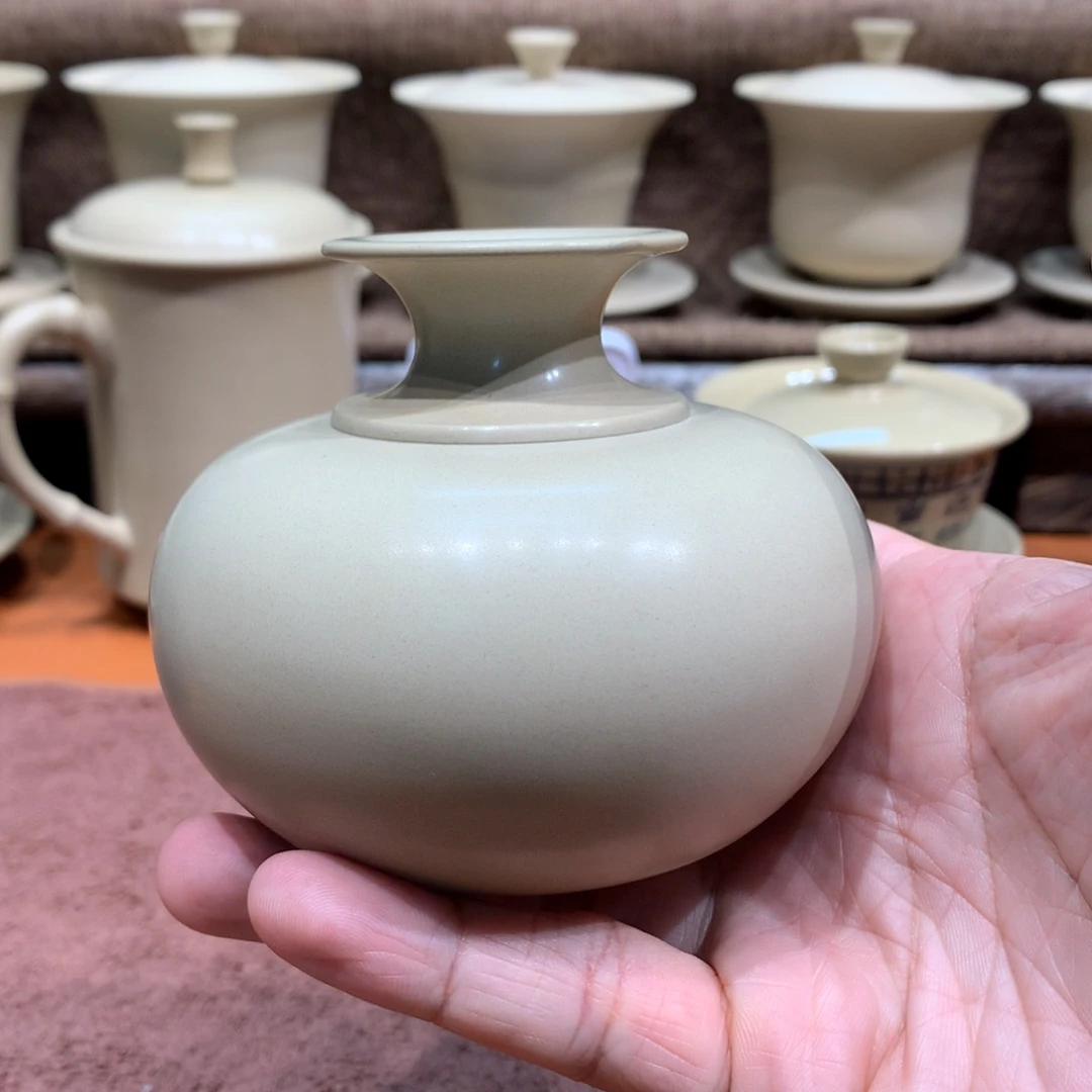 泥塑雷*放漏裂纹小花瓶