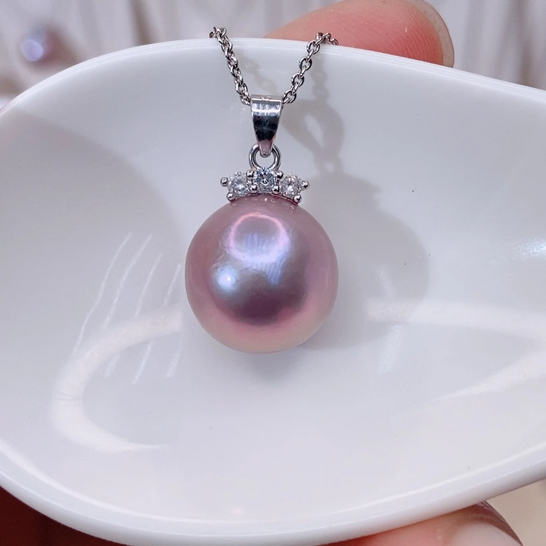 颈饰银S925镶嵌淡水珍珠