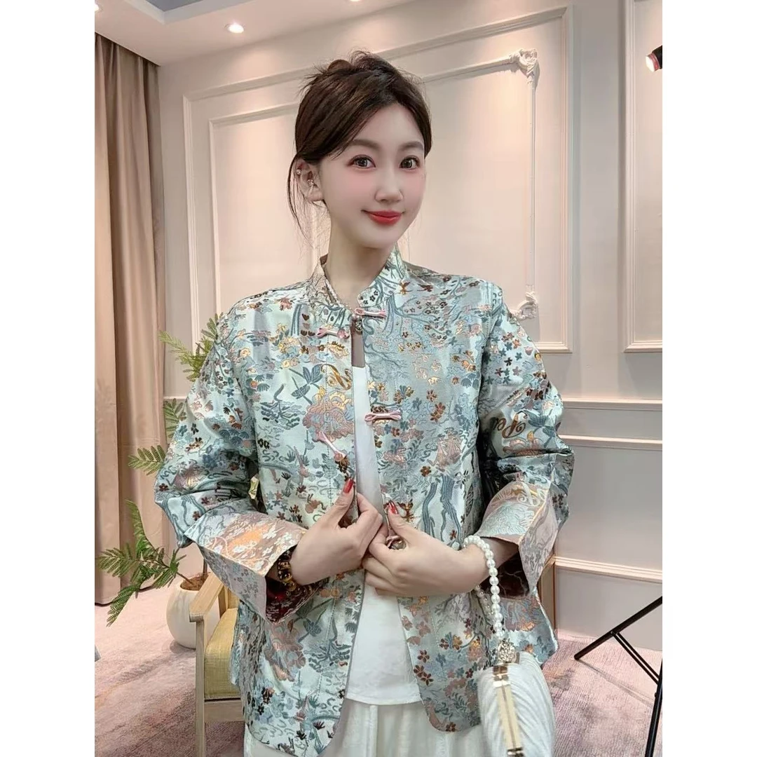 【缤纷好彩】国风新中式女装气质上衣外套 RS25107长袖显瘦碎花洋气