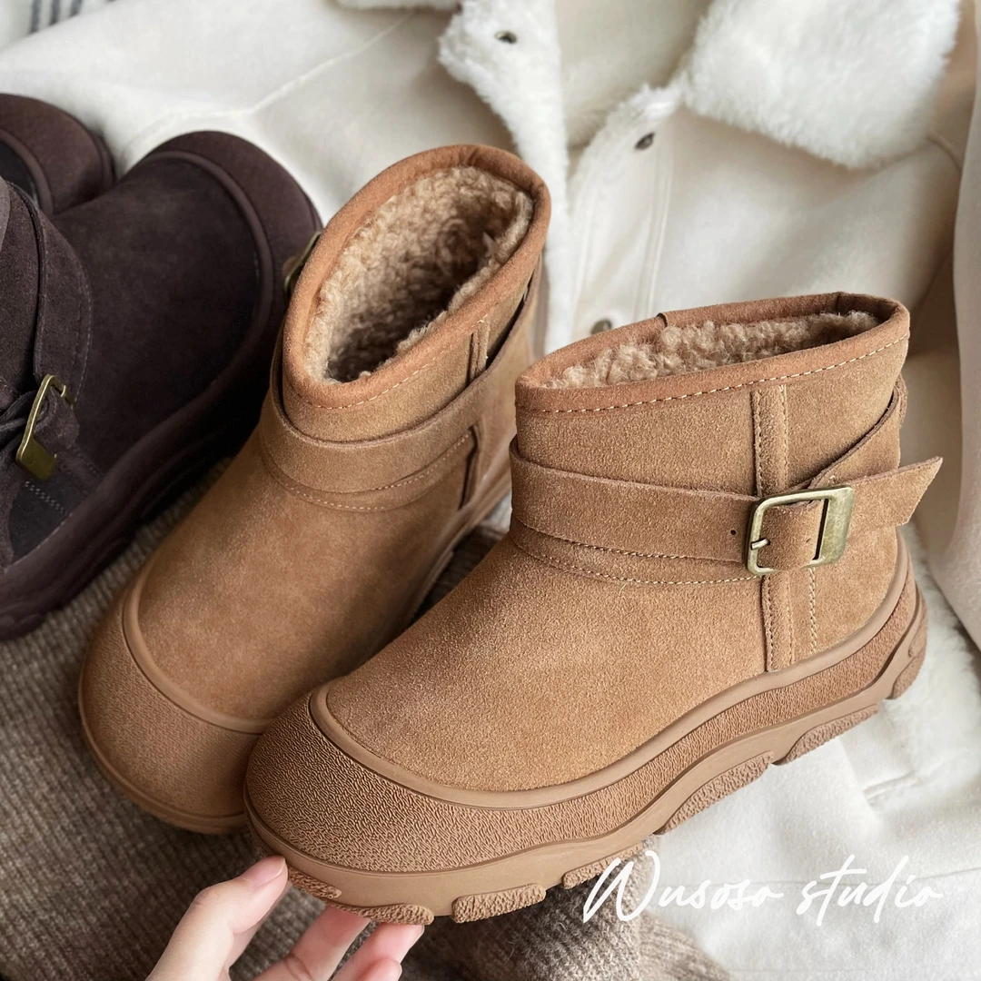 【soso】年末福利｜扣件短筒雪地靴