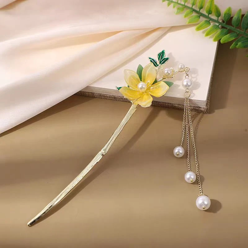 【云鬓花颜阁合金发钗】 （孤品）新中式仙气手工古风汉服发饰B133