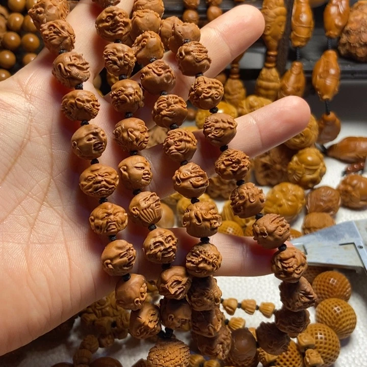 【闪购商品】橄榄核手串/手链凡****瞥桃核双面108