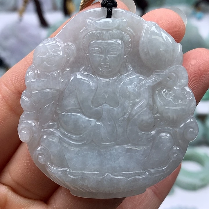 翡翠未镶嵌颈饰观音福利