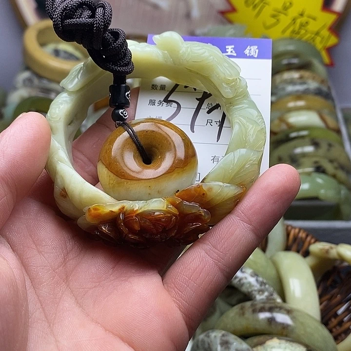 未镶嵌蛇纹石玉手镯好*