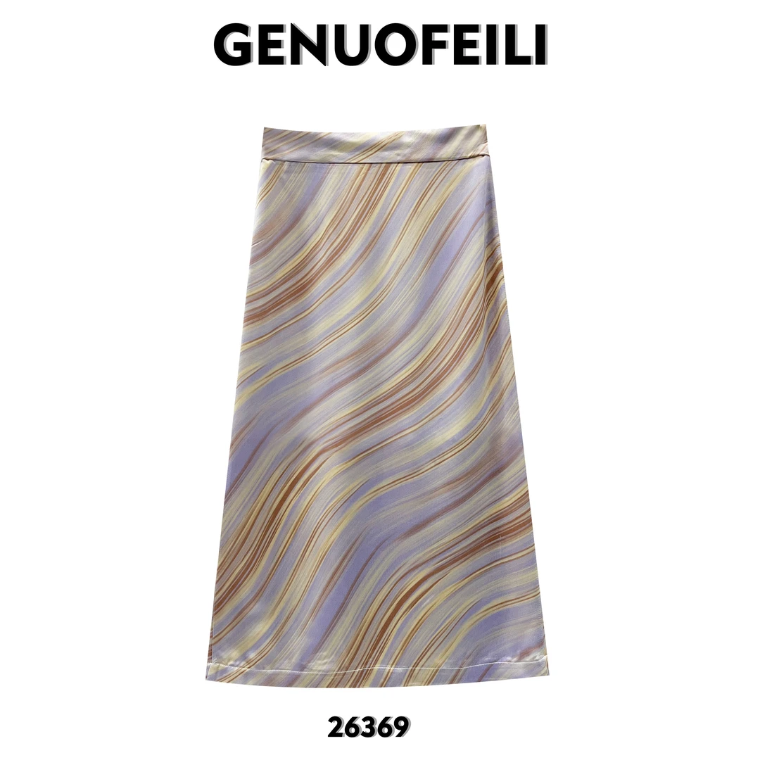 新款法式气质优雅醋酸半身裙显瘦时尚休闲百搭女士夏季复古裙子