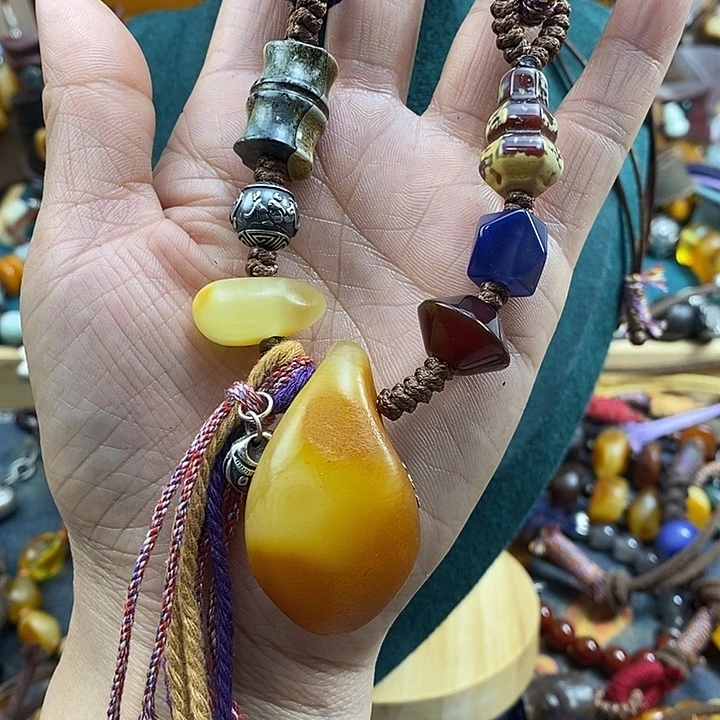 蜜蜡未镶嵌项链项链