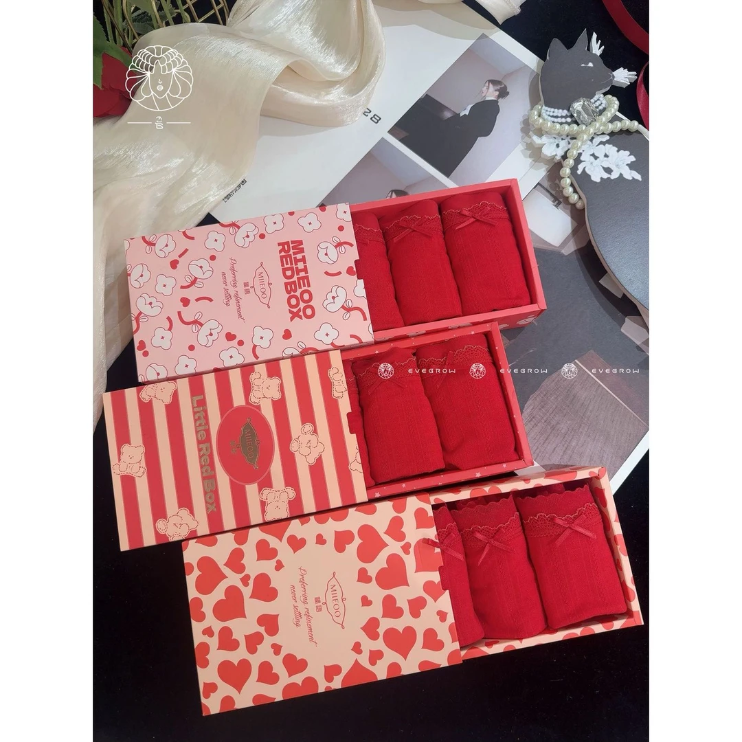 MY-上身绝！！快乐小红盒女士内裤#62120/62121/62122