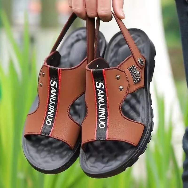 夏季男士新款凉鞋耐磨拖鞋软底休闲外穿防滑沙滩鞋司机男款凉拖鞋