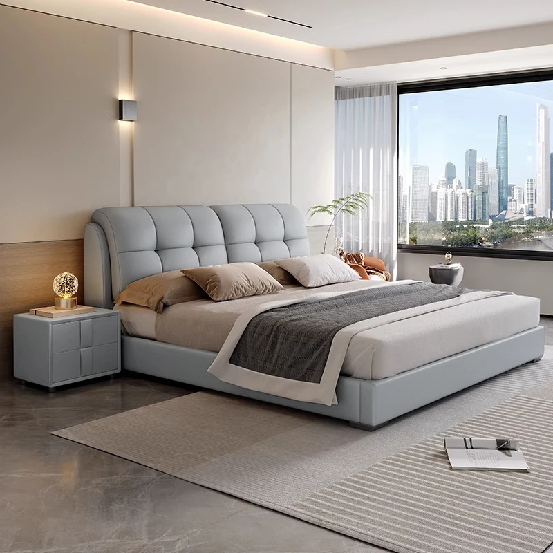 【福气满满】极简主卧大床1.8米双人床软包床轻奢大床