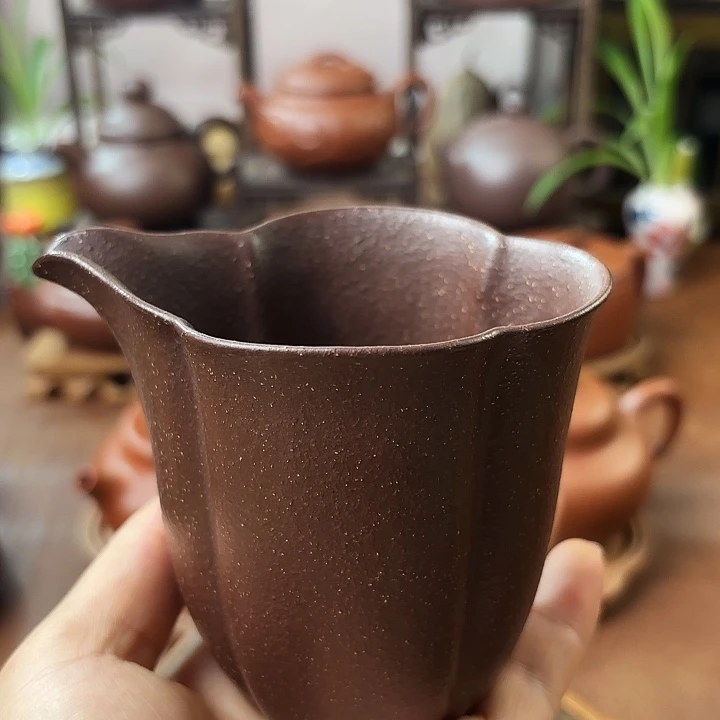 茶壶紫砂公道杯 紫玉金砂 190cc 全手