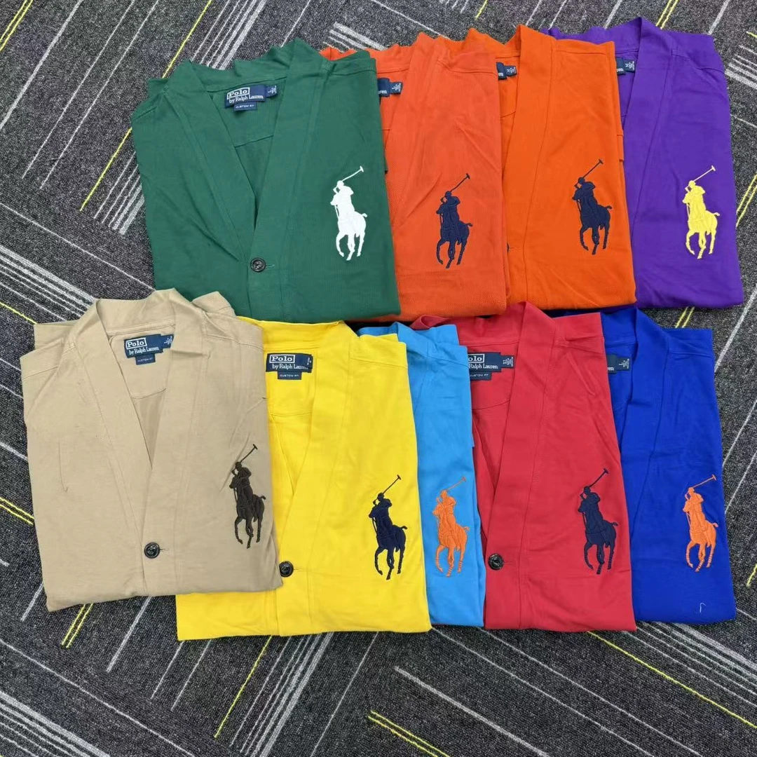 拉夫劳伦Polo Ralph Lauren/大标珠地棉针织开衫纽扣外套