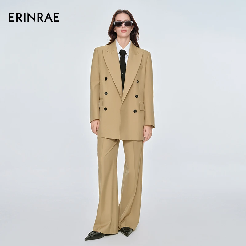 ERINRAE25春季复古双排扣西装套装西裤EH136302WO65