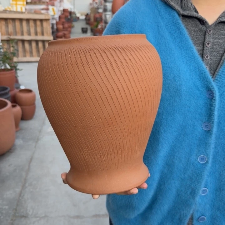 花盆紫砂口18高30宜兴紫砂底部瑕疵