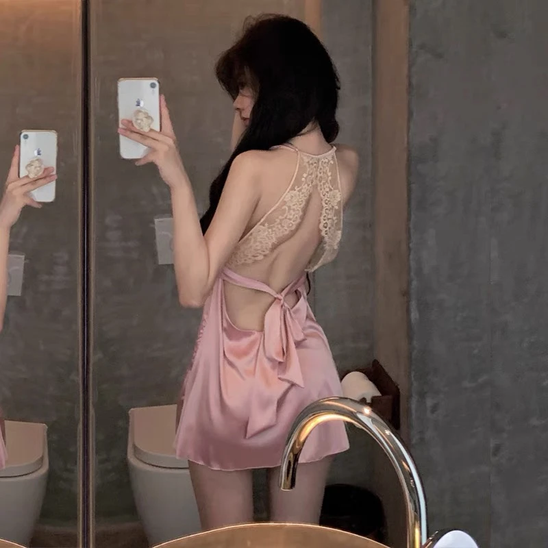 【情人节】冰丝睡裙睡衣性感吊带轻奢高档吊带睡衣显瘦露背高级