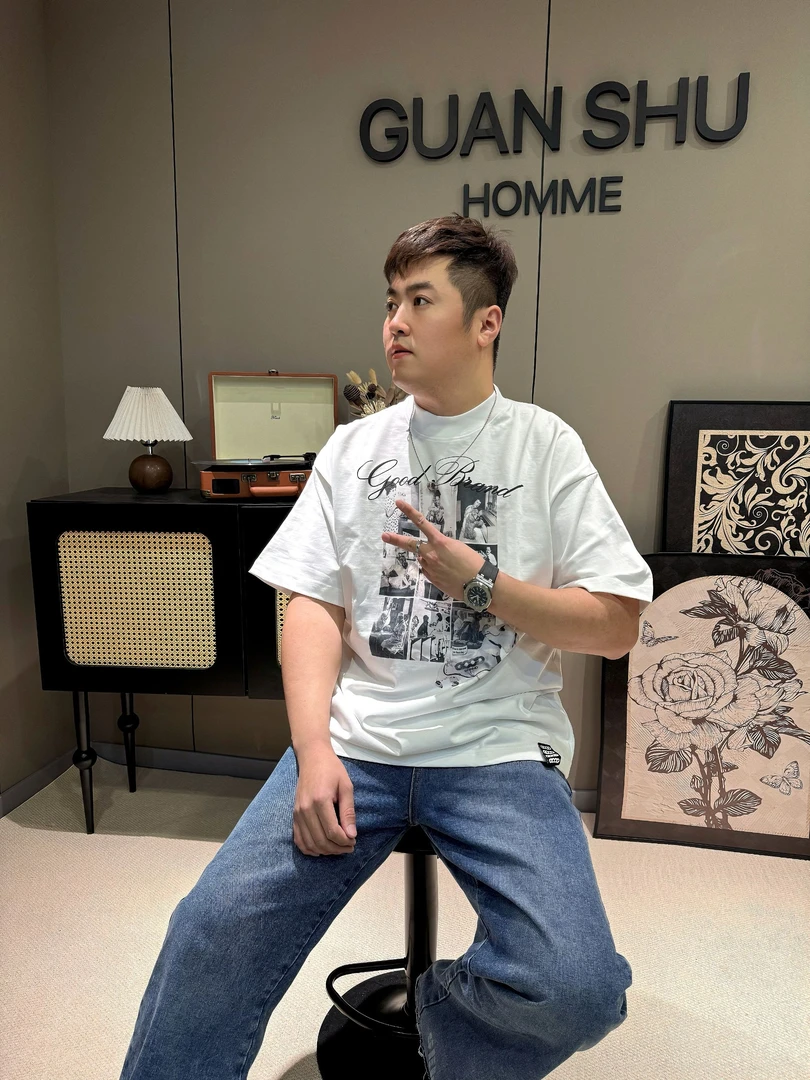 【臻品仓】3691早春新款25ss时尚百搭休闲潮流涂鸦短袖T恤