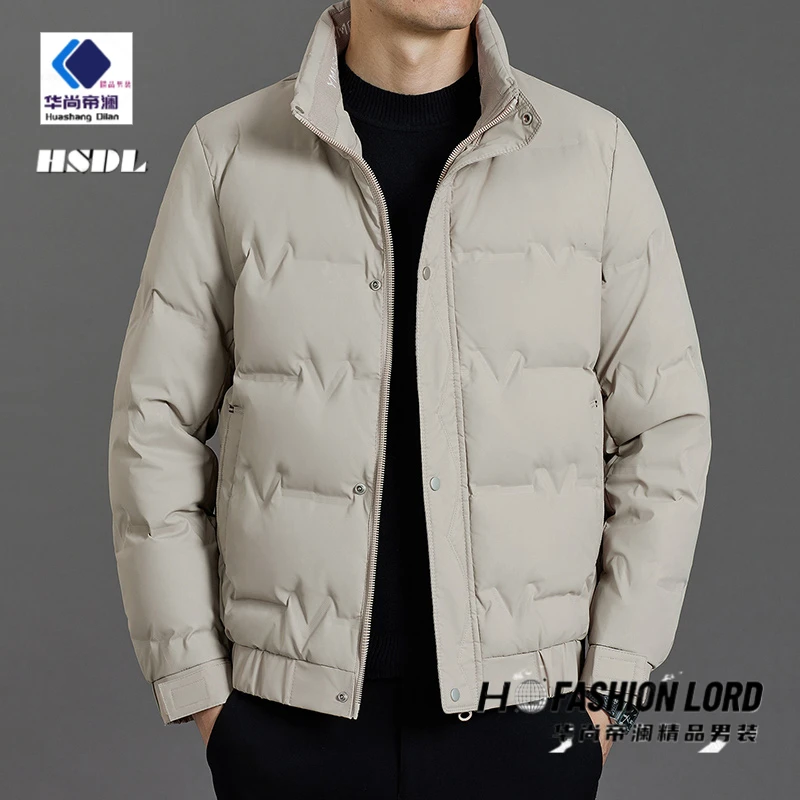 HS帝澜商务男士羽绒服外套户外高品质新标保暖长袖休闲立领短款